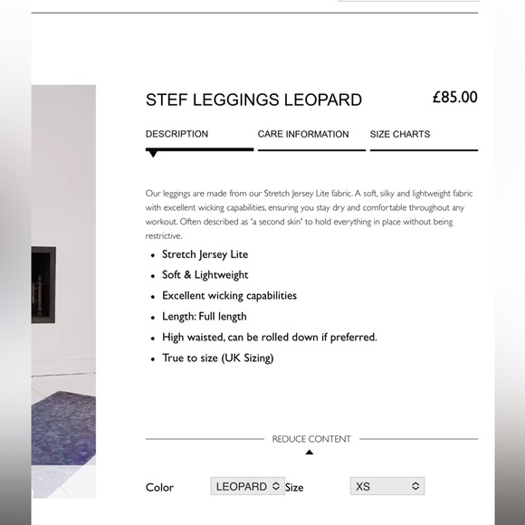 xs shadi activewear cheetah/ leopard leggings - Picture 3 of 3